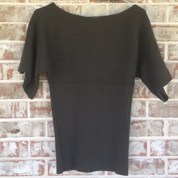 ANTONIO MELANI Sweaters - Antonio Melani WOOL Thick Buckled Olive Sweater M